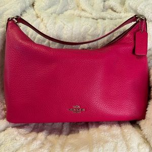 EUC COACH SHOULDER BAG/CROSSBODY, HOT PINK INSIDE AND OUT
